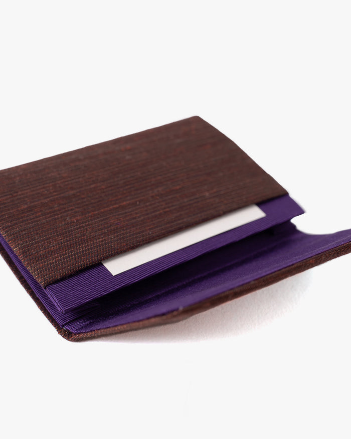 Card Holder, Nitta Textile Arts Inc., Woven, Chocolate