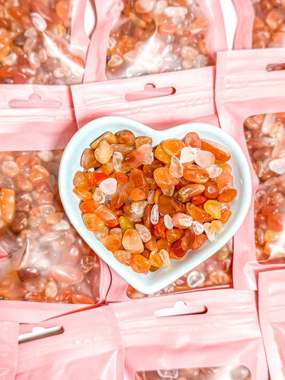 Carnelian Crystal Chip Bag