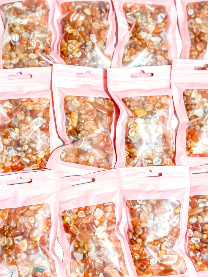 Carnelian Crystal Chip Bag
