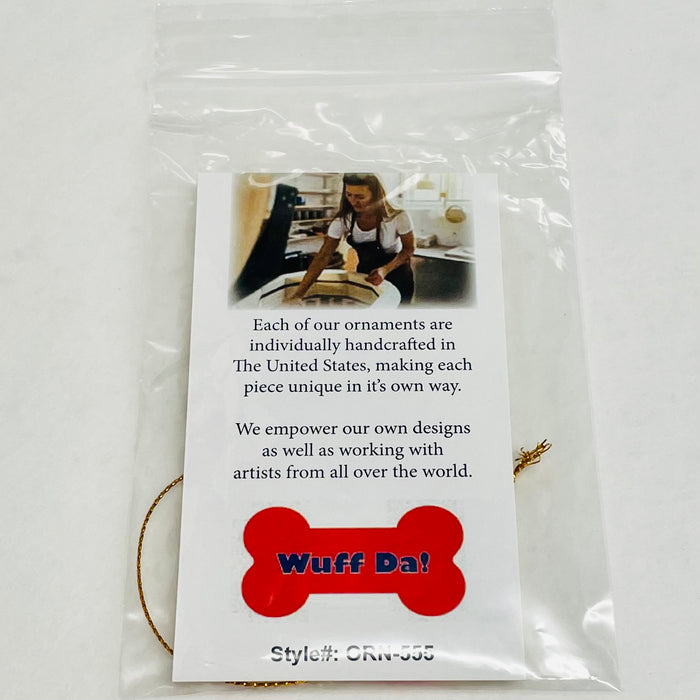 Ceramic Ornament, Dog Bone Uff da