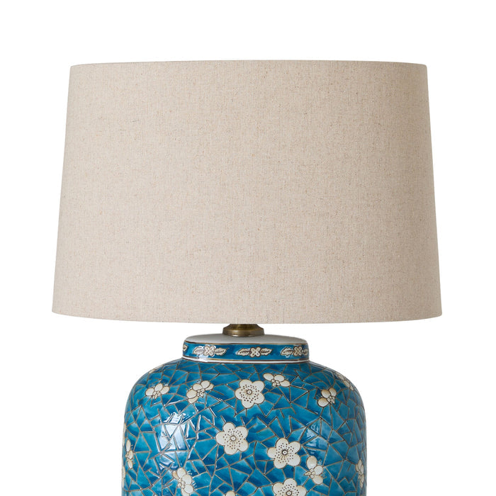 Cherry Blossom Table Lamp Blue 51cm