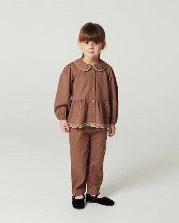 Copenhagen Colors- Twill Blouse W Embroidery