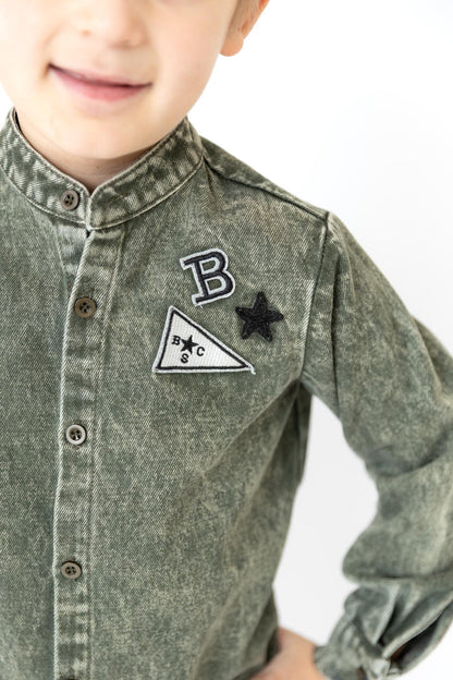 Crochet Denim Shirt - Boys
