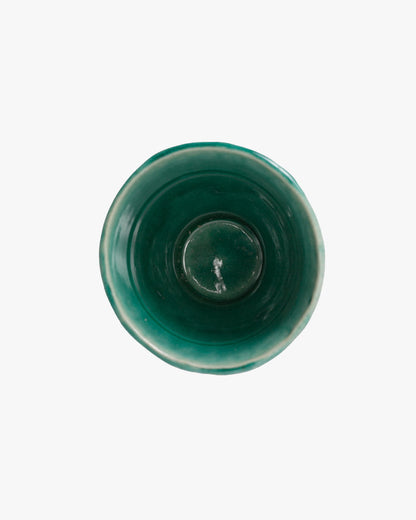 Cup, Bisque, Uwabami Series, Striped Teal - L