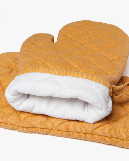 Danica Heirloom, Stonewash Oven Mitt, Ochre