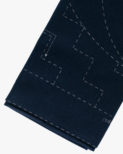 Daruma, Sashiko Sampler, Hyottoko & Dan-Tsunagi, Indigo