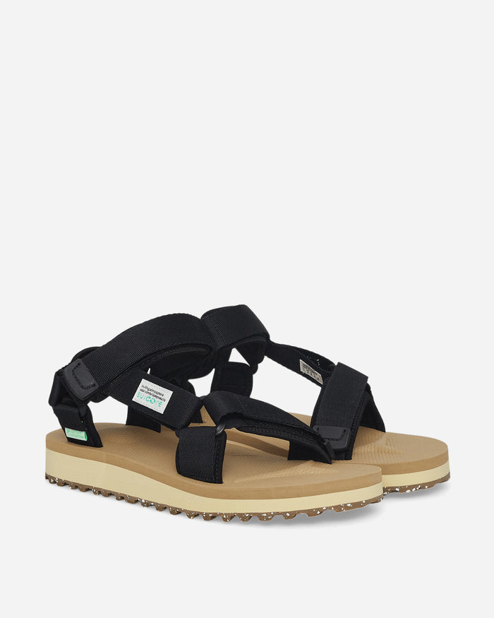 Suicoke Depa-2Cab-Eco Black X Beige Sandals and Slides Sandal OG-022-2Cab-ECO- BLB