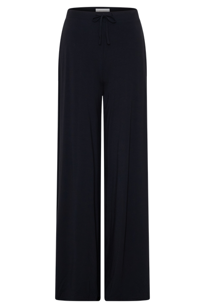 Dewi Wide Leg Modal Pants - Black