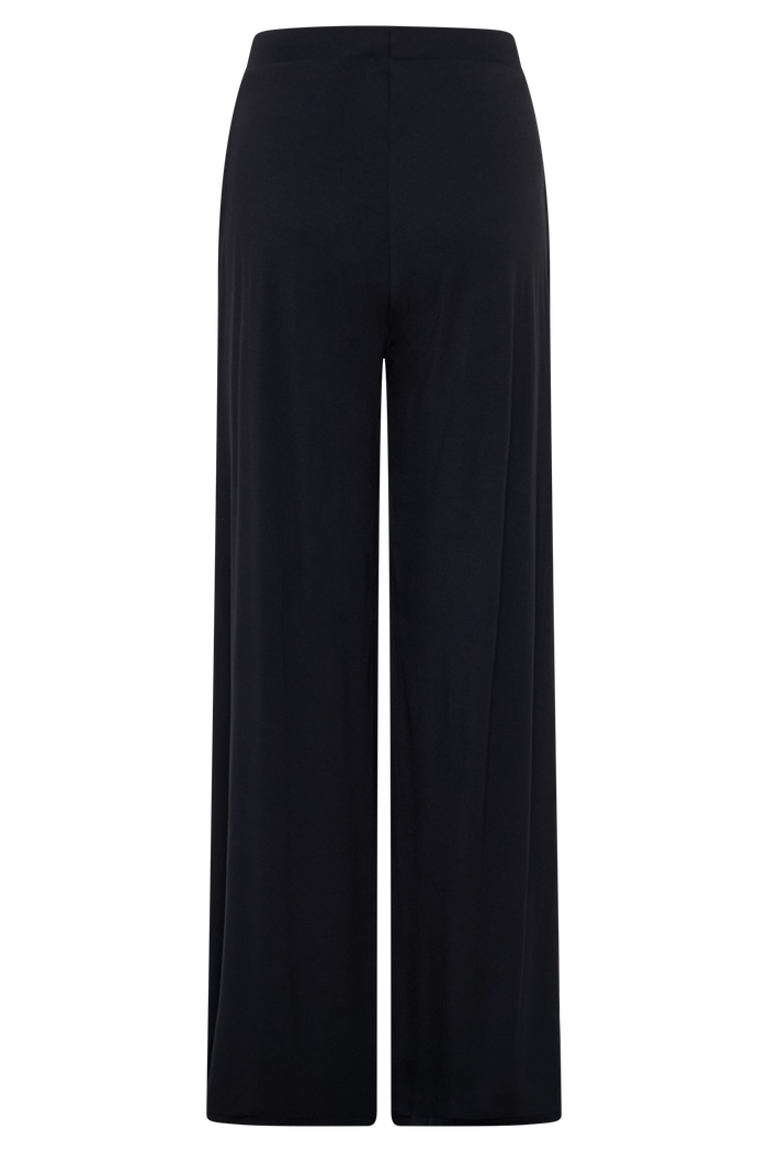 Dewi Wide Leg Modal Pants - Black