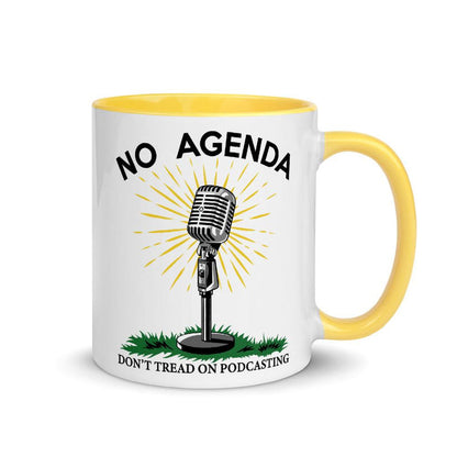 DONT TREAD ON PODCASTING - accent mug