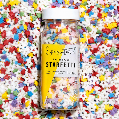 Dye-Free Rainbow Starfetti Sprinkles
