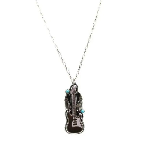 Electric Guitar Pendant Necklace