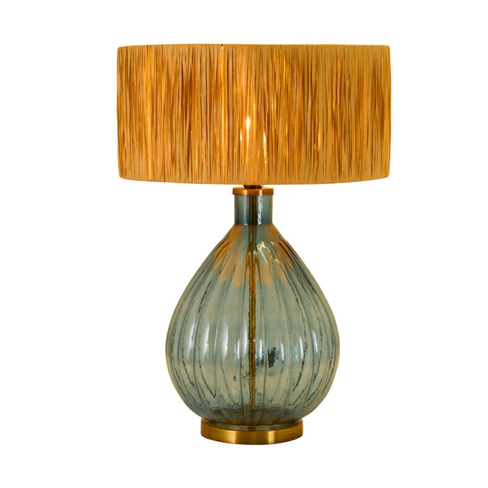 Elisa Glass Table Lamp Blue 80cm