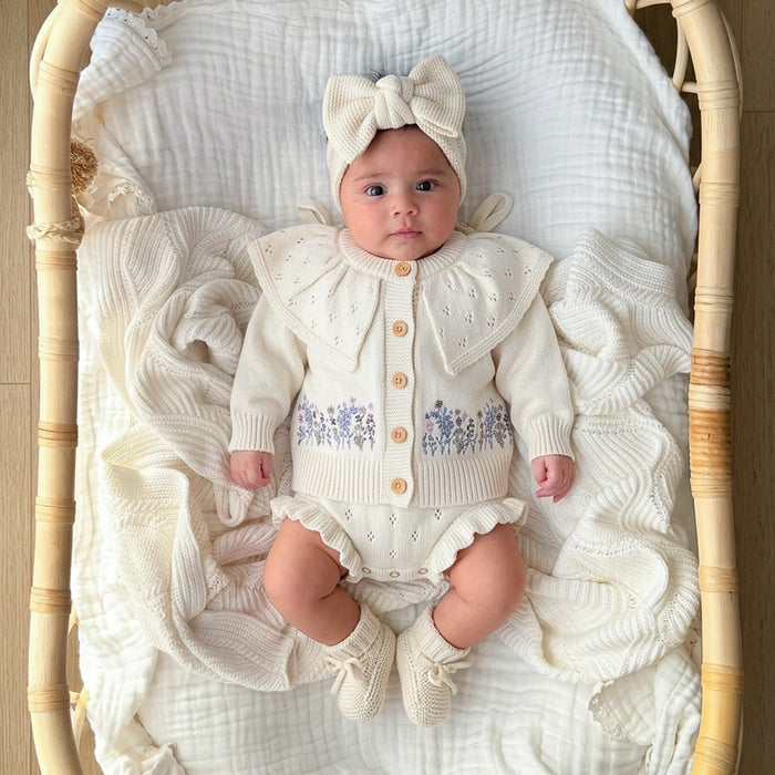 Embroidered Cardigan - Florelle