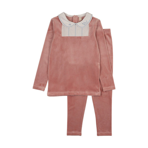 Embroidered Collar Pajama