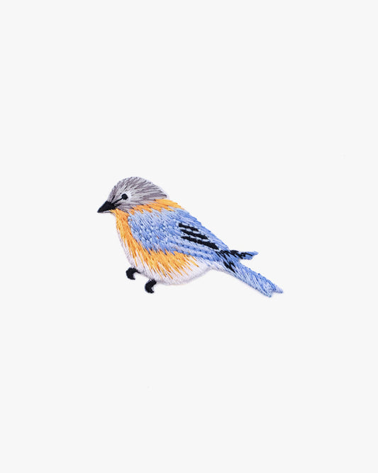 Embroidered Patch, Iron-on Applique, Blue Bird