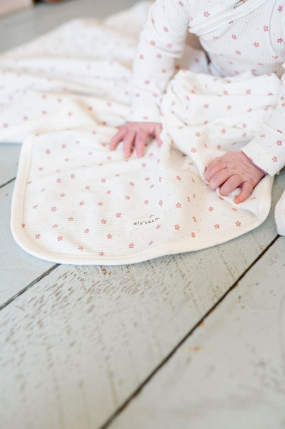 Floral Pink Dot Blanket