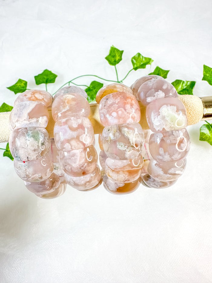 Flower Agate Rectangular Bangle