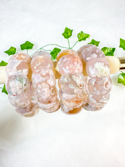 Flower Agate Rectangular Bangle