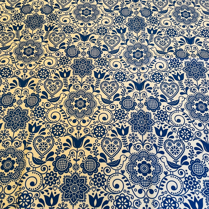 Folk Art Flowers & Birds Fabric