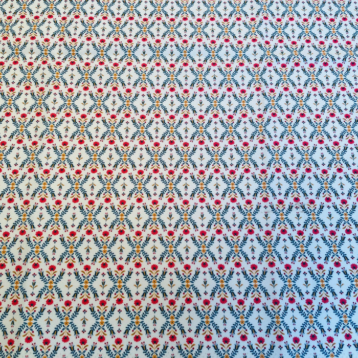 Folk Art Flowers Fabric