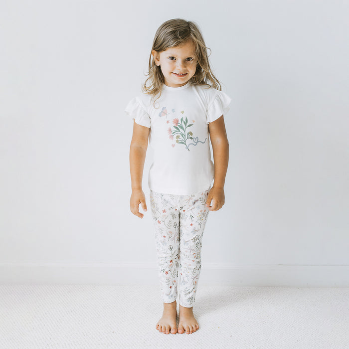 Frilled Sleeves Top + Leggings - Tenderbloom