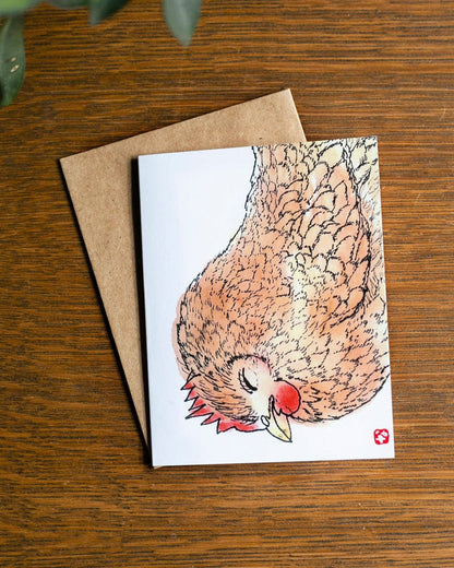 Greeting Cards, Card with Envelope, Chickens
