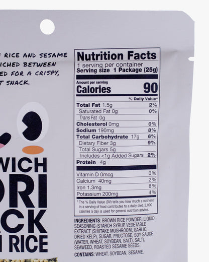 Hapi, Sandwich Nori Snack, Brown Rice