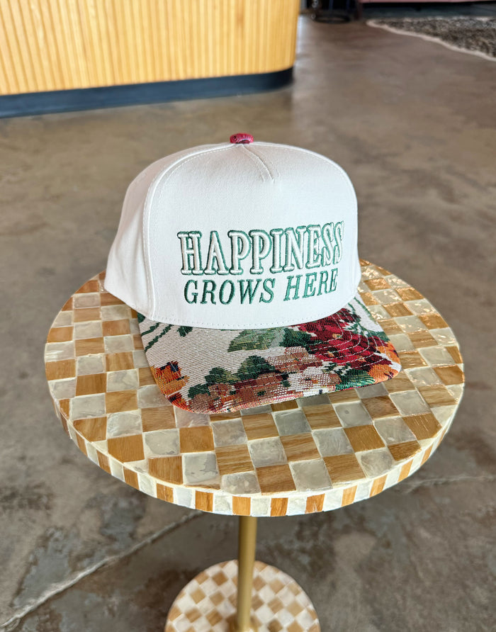 Happiness Grows Here Hat