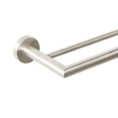 Harper Double Towel Rail 75cm Brushed Nickel