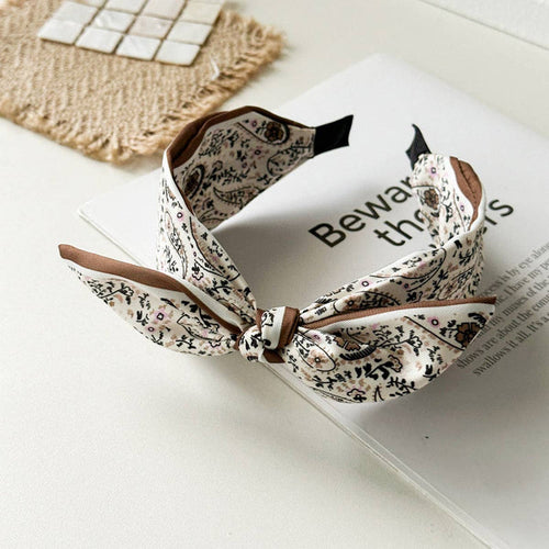 Headband Satin Brwn