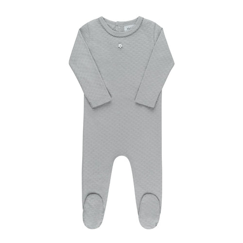 Heart and Star Button Pointelle Collection - Footie