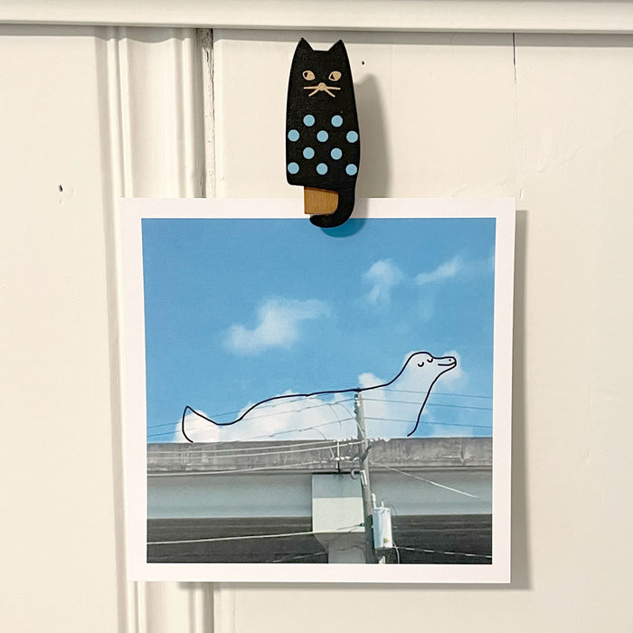 Howdy Cloudy Art Print by Missy Kulik