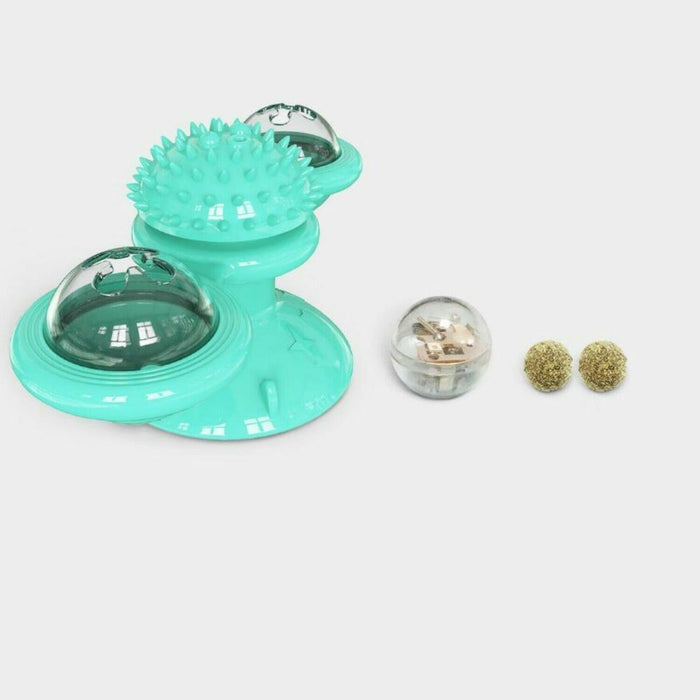Interactive Cat Toy – Windmill Spinner with Fish Design for Kittens