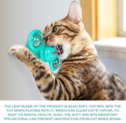 Interactive Cat Toy – Windmill Spinner with Fish Design for Kittens