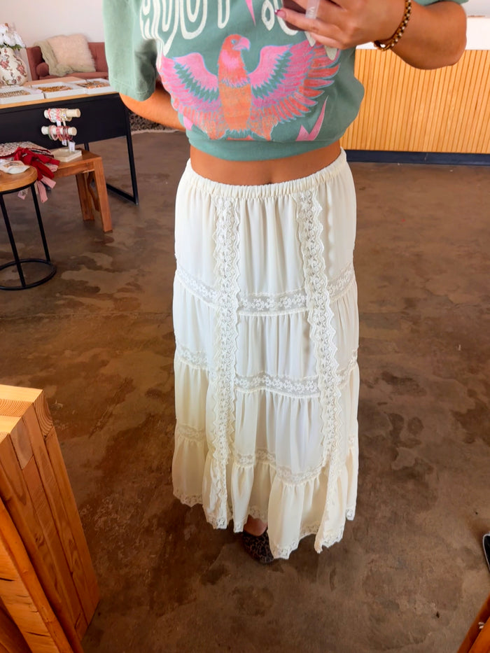 Ivory Lace Skirt