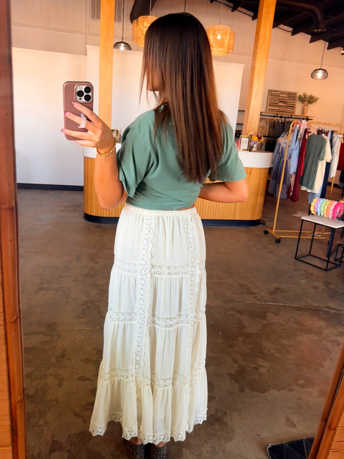 Ivory Lace Skirt