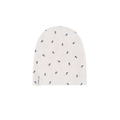 Ivory/Blue Berry Beanie