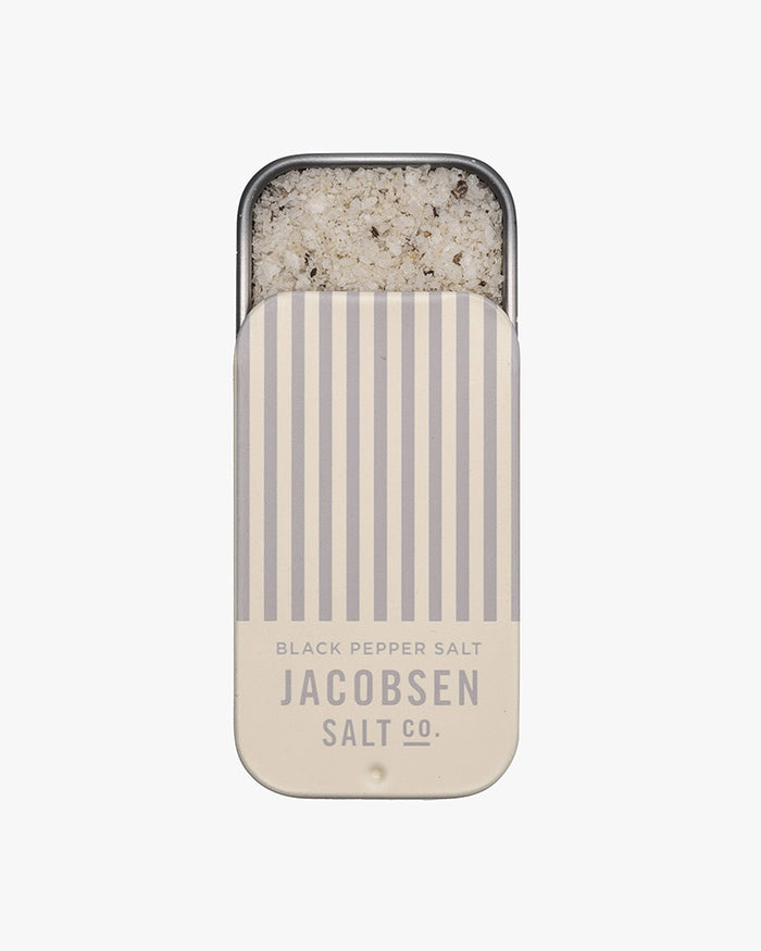 Jacobsen Salt, Infused Black Pepper Sea Salt Slide Tin