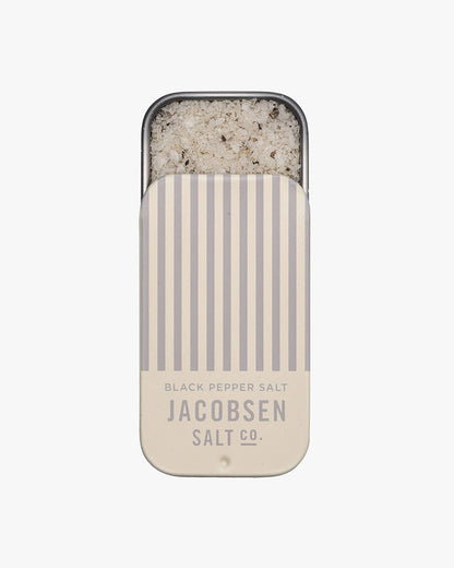 Jacobsen Salt, Infused Black Pepper Sea Salt Slide Tin