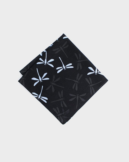 Japanese Handkerchief, Classic, Fushiito, Black, Charcoal and Light Blue Tonbo