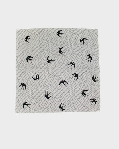Japanese Handkerchief, Classic, Shofu, Swallow with White Trim