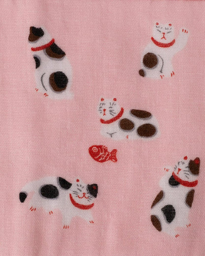 Japanese Handkerchief, Microfiber Reversible Rectangle, Cats