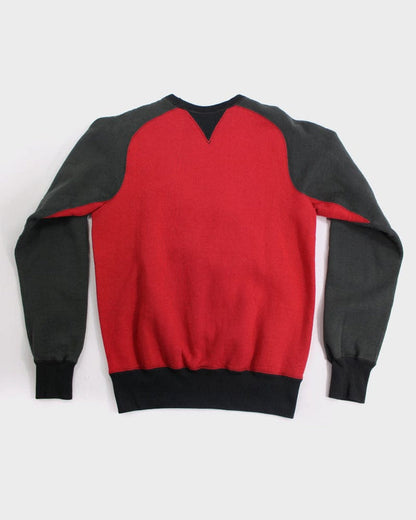 Japanese Repro Crewneck, Flathead Brand, Orange Beach, Grey and Red - L