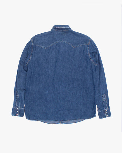 Japanese Repro Long-Sleeve Shirt, L, Standard California, Blue Denim