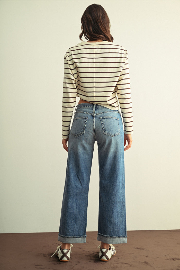 Jb Collection Selvage Straight BP603J - Medium Denim