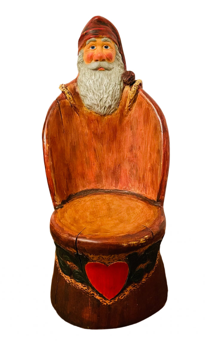 Johnnie Jacobsen Large Santa kubbestol log chair **Curbside pick-up only