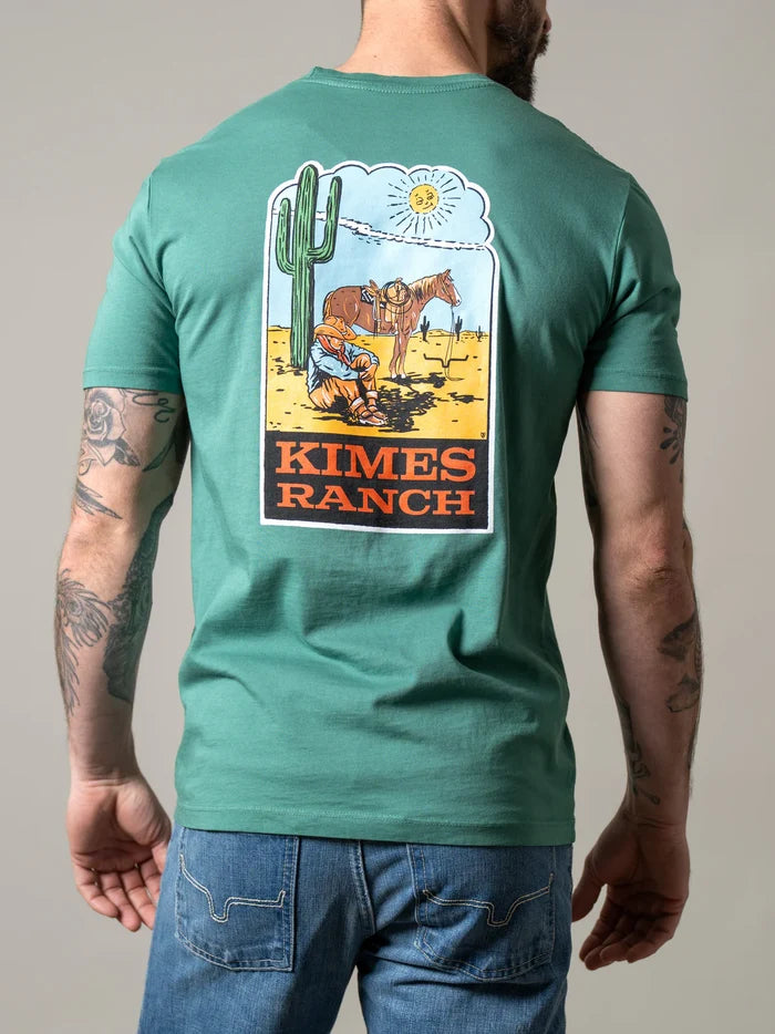 Kimes Ranch Lucky B Sun Had Just Risen T-Shirt in Green
