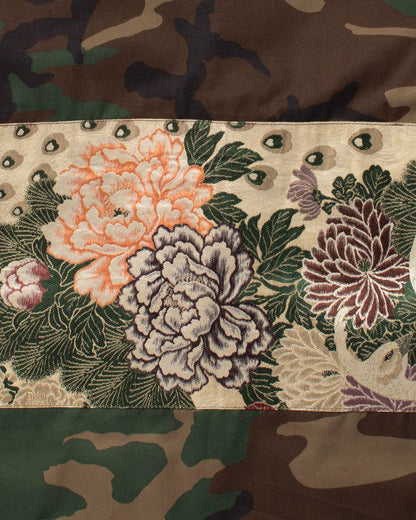Kiriko Custom Military Jacket, Camo Patched, Pheasant