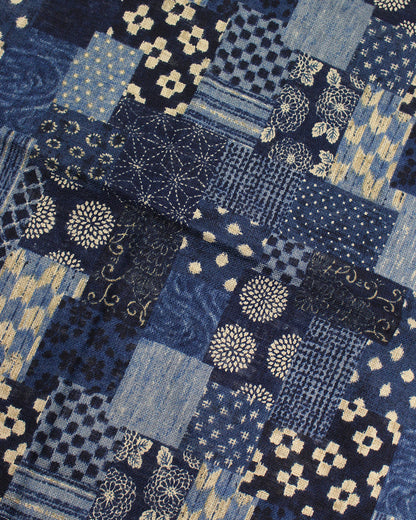 Kiriko Original Bandana, Classic, Small Indigo Patchwork Style